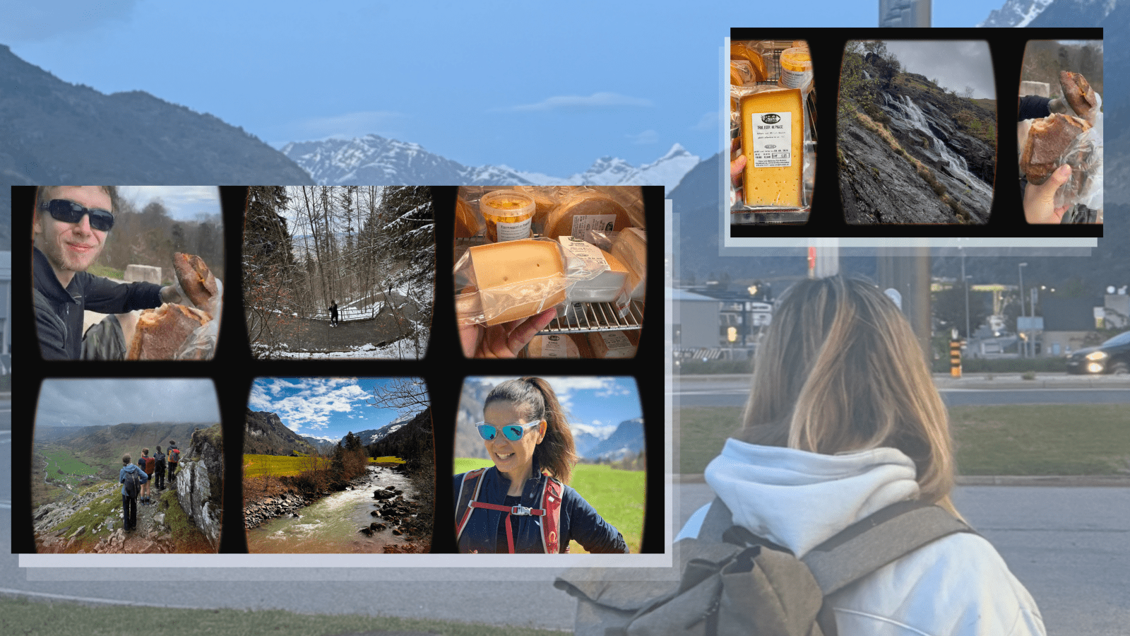 Hiking Photos of people hiking as well as the foods taken with them