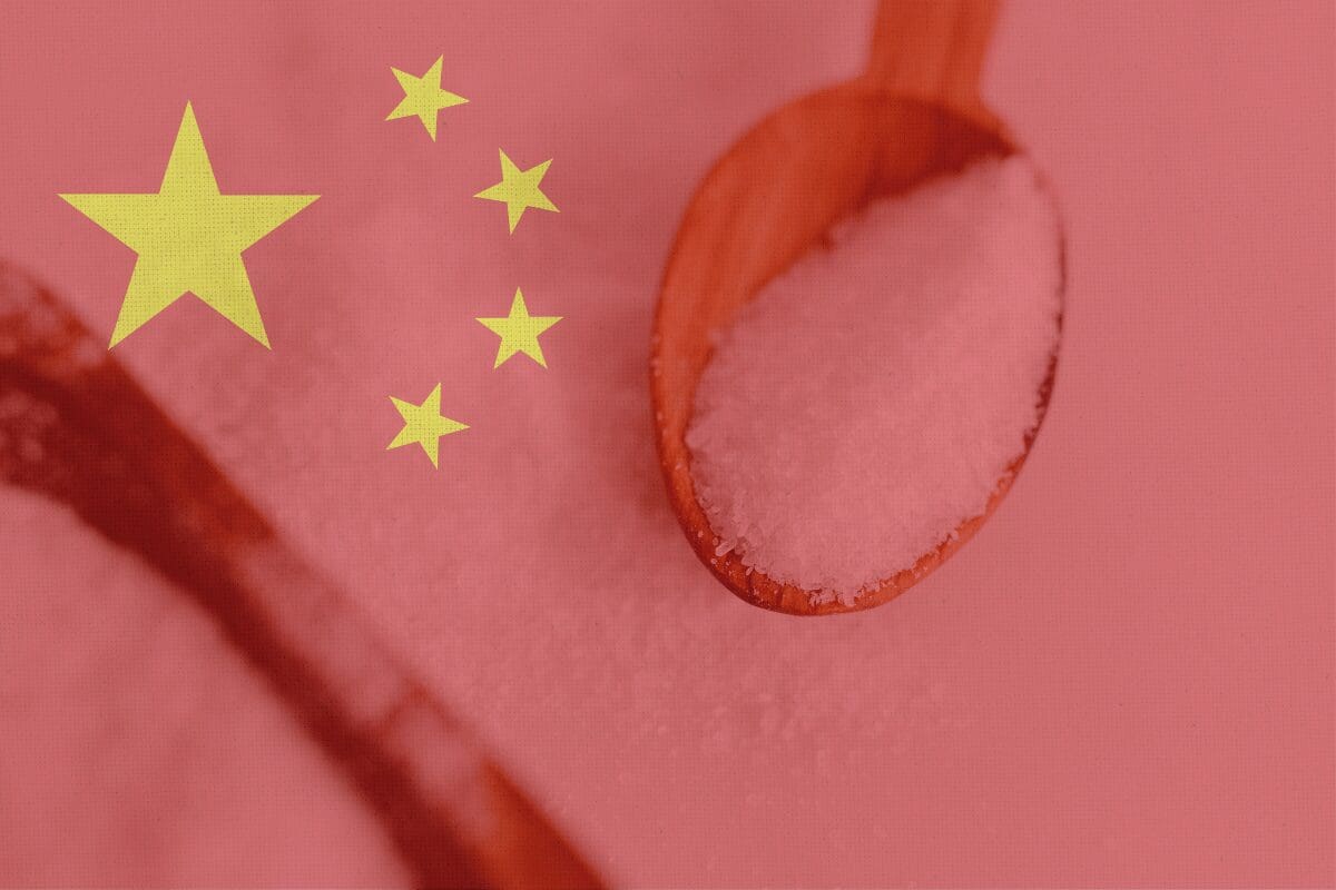 MSG2 A spoon of MSG with a Chinese flag overlayed.