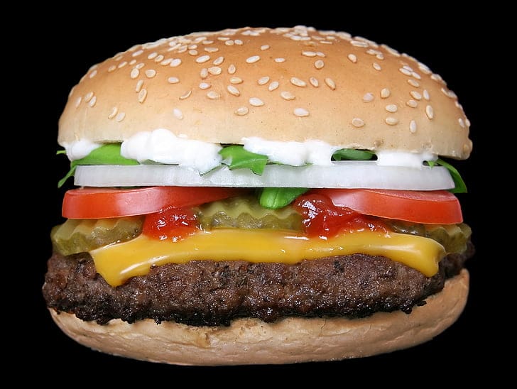 a picture of a hamburger