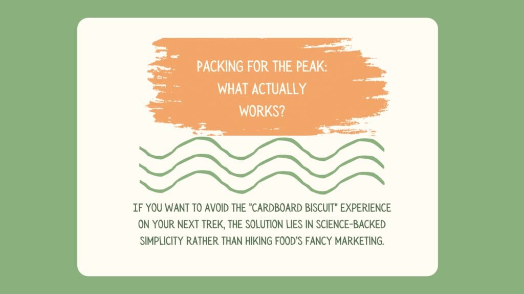 Infographic about what works to pack when hiking.
