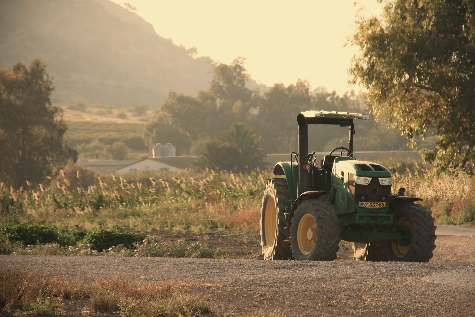 Soil Tractor leaving field