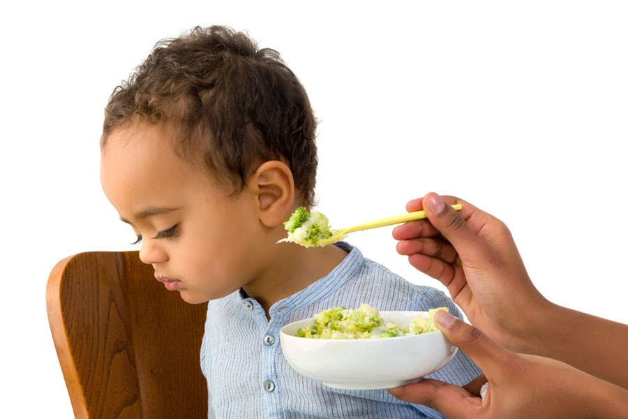 picky-eater A child refusing to eat food